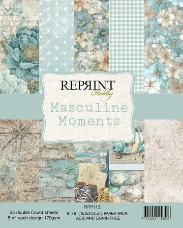 Reprint Masculine Moments 6x6 Inch Paper Pack (RPP113)