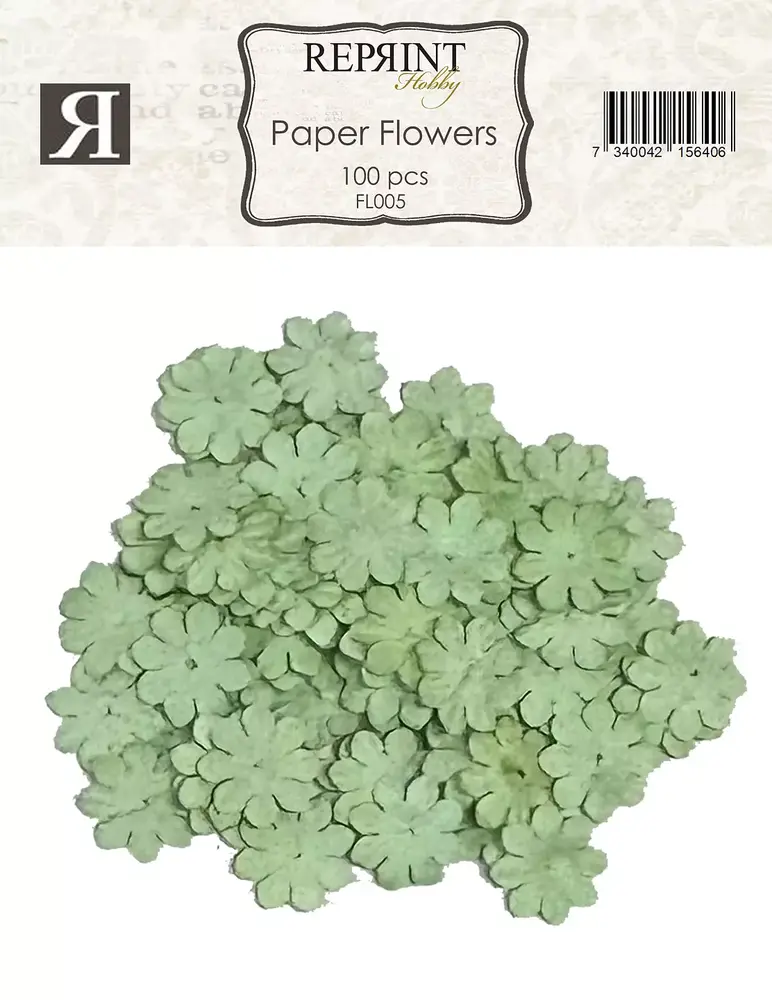 Reprint Paper Flowers Green (FL005)
