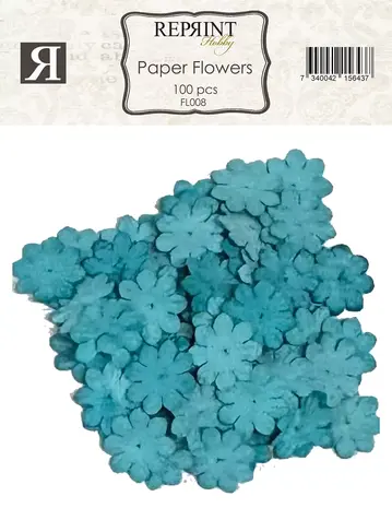 Reprint Paper Flowers Turqouise (FL008)