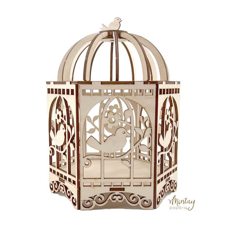 Mintay PRE-ORDER Woodies Decor Birdcage (MT-WD3-29) Mintay PRE-ORDER Woodies Decor Birdcage (MT-WD3-29)