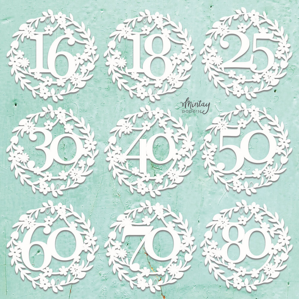 Mintay Chippies 12x12 Inch Jubilee Numbers (MT-CHIP2-D112)