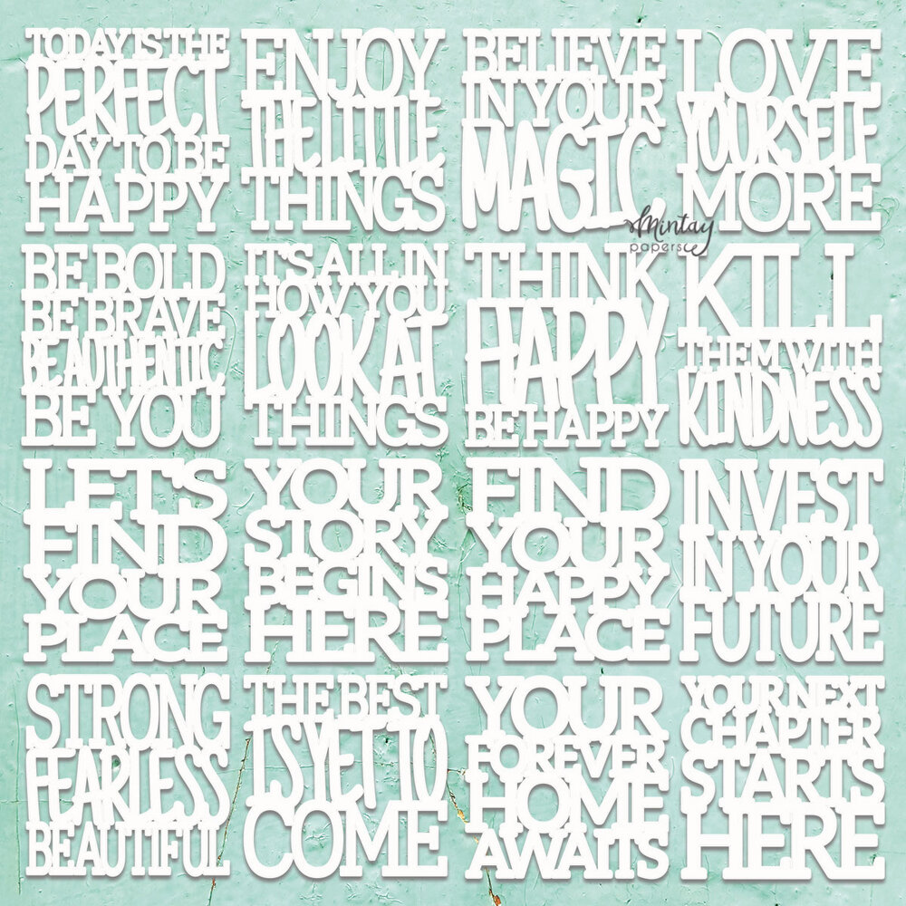 Mintay PRE-ORDER Chippies 12x12 Inch Motivational Words (MT-CHIP2-D113) Mintay PRE-ORDER Chippies 12x12 Inch Motivational Words (MT-CHIP2-D113)