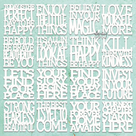 Mintay Chippies 12x12 Inch Motivational Words (MT-CHIP2-D113)