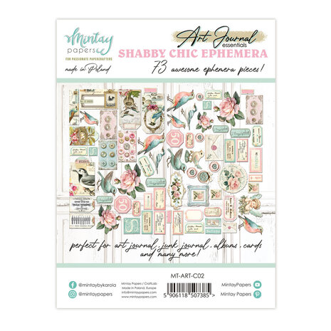 Mintay PRE-ORDER Art Journal Shabby Chic Ephemera (MT-ART-C02) Mintay PRE-ORDER Art Journal Shabby Chic Ephemera (MT-ART-C02)