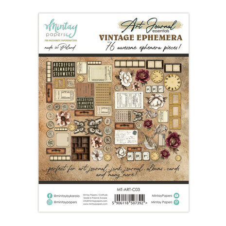 Mintay PRE-ORDER Art Journal Vintage Ephemera (MT-ART-C03) Mintay PRE-ORDER Art Journal Vintage Ephemera (MT-ART-C03)