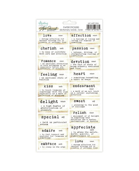 Mintay PRE-ORDER Art Journal 6x12 Inch Paper Stickers Dictionary Words Love (MT-ART-S04) Mintay PRE-ORDER Art Journal 6x12 Inch Paper Stickers Dictionary Words Love (MT-ART-S04)