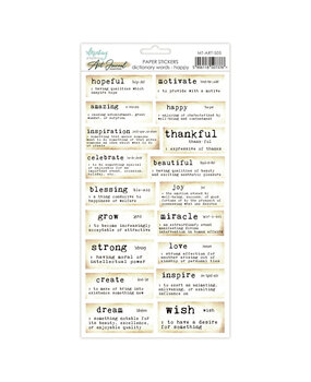 Mintay PRE-ORDER Art Journal 6x12 Inch Paper Stickers Dictionary Words Happy (MT-ART-S05) Mintay PRE-ORDER Art Journal 6x12 Inch Paper Stickers Dictionary Words Happy (MT-ART-S05)