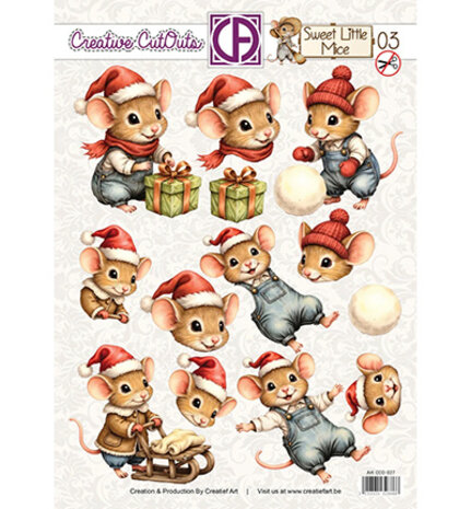 Creatief Art Sweet Little Mice Christmas 03 Stansvel (CCO-027) Creatief Art Sweet Little Mice Christmas 03 Stansvel (CCO-027)