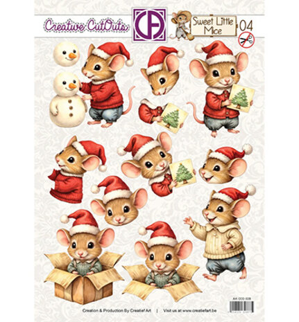 Creatief Art Sweet Little Mice Christmas 04 Stansvel (CCO-028) Creatief Art Sweet Little Mice Christmas 04 Stansvel (CCO-028)