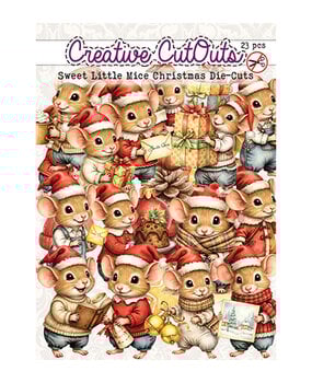 Creatief Art Sweet Little Mice Christmas Die-Cuts Creative CutOuts (CCODC-002-02) Creatief Art Sweet Little Mice Christmas Die-Cuts Creative CutOuts (CCODC-002-02)