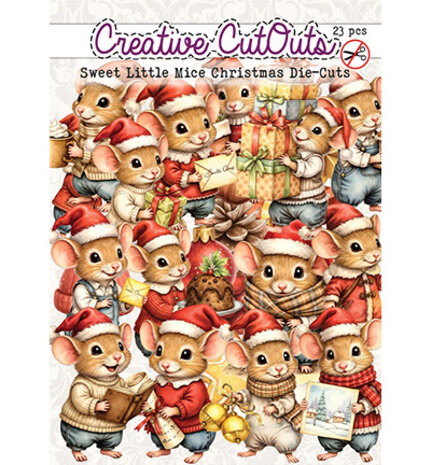 Creatief Art Sweet Little Mice Christmas Die-Cuts Creative CutOuts (CCODC-002-02) Creatief Art Sweet Little Mice Christmas Die-Cuts Creative CutOuts (CCODC-002-02)