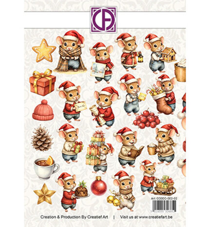 Creatief Art Sweet Little Mice Christmas Die-Cuts Creative CutOuts (CCODC-002-02) Creatief Art Sweet Little Mice Christmas Die-Cuts Creative CutOuts (CCODC-002-02)