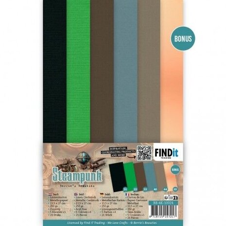 Berrie's Beauties Steampunk 4K Linen Cardstock Pack (BB-4K-10024)