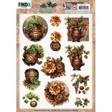 Berrie's Beauties Steampunk 3D Push Out Plants (SB11070)