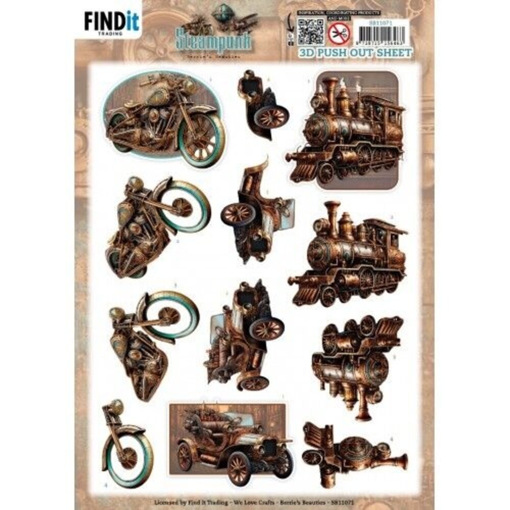 Berrie's Beauties Steampunk 3D Push Out Vehicles (SB11071)