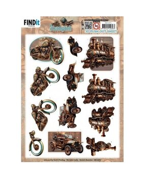 Berrie's Beauties Steampunk 3D Push Out Vehicles (SB11071)