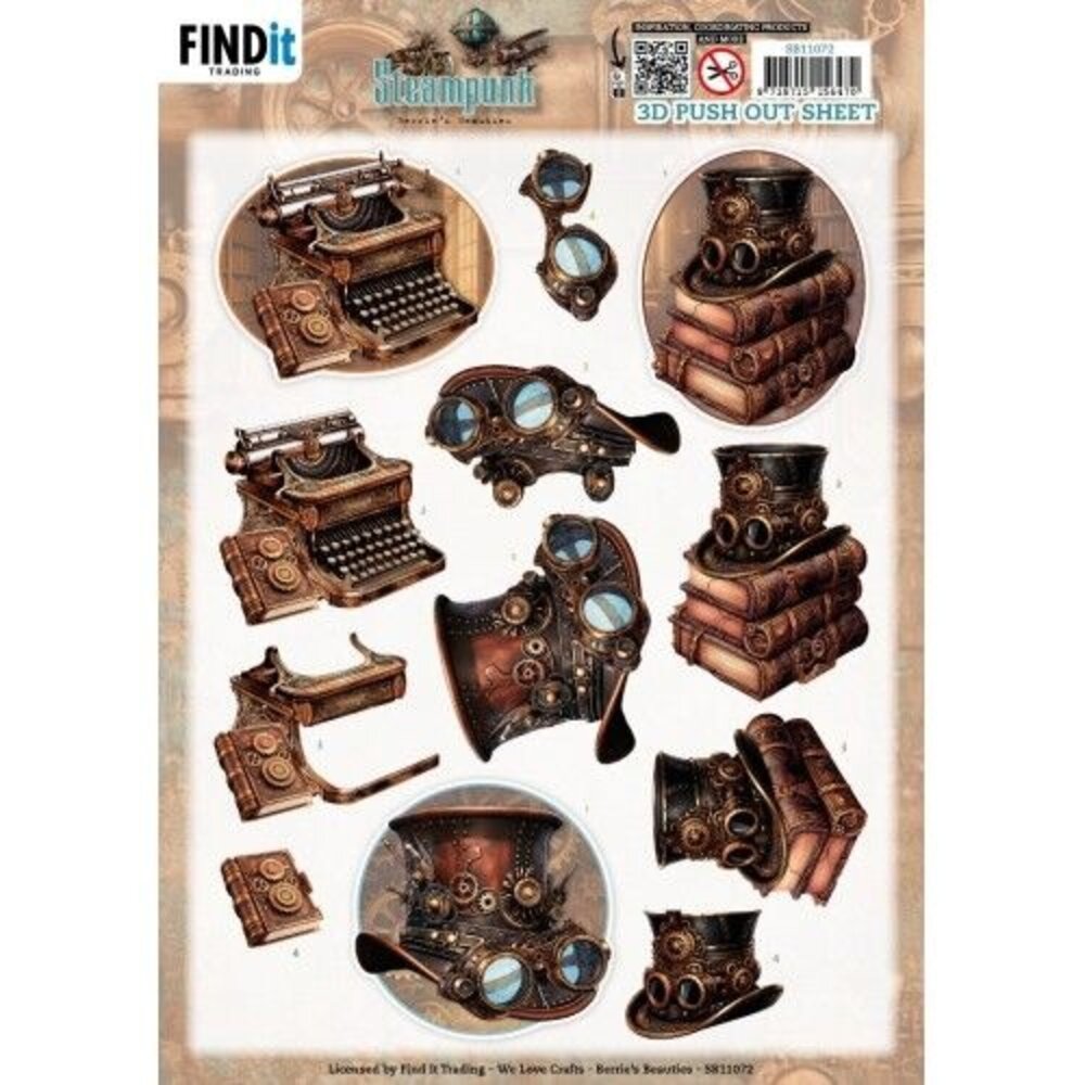 Berrie's Beauties Steampunk 3D Push Out Objects (SB11072)