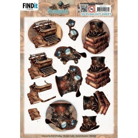 Berrie's Beauties Steampunk 3D Push Out Objects (SB11072)