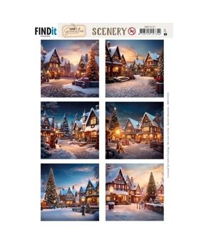 Berrie's Beauties Magical Winter Village Scenery Push Out Square (BBSC10121) Berrie's Beauties Magical Winter Village Scenery Push Out Square (BBSC10121)