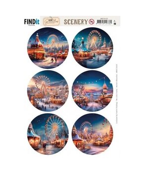 Berrie's Beauties Snowy Winter Carnival Scenery Push Out Round (BBSC10122) Berrie's Beauties Snowy Winter Carnival Scenery Push Out Round (BBSC10122)