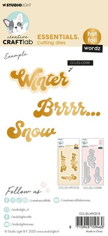 Creative Craftlab Essentials Hot Foil Die Wordz Winter (CCL-ES-HFCD15)