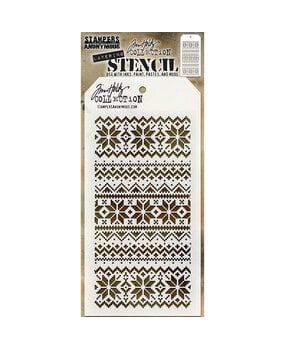 Stampers Anonymous PRE-ORDER Tim Holtz Holiday Knit Layering Stencil (THS028) Stampers Anonymous PRE-ORDER Tim Holtz Holiday Knit Layering Stencil (THS028)
