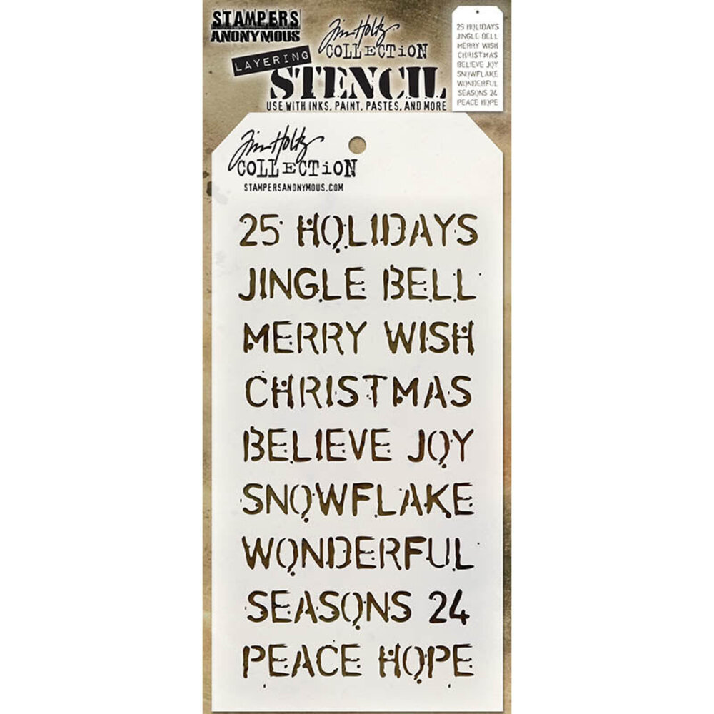 Stampers Anonymous PRE-ORDER Tim Holtz Christmas Layering Stencil (THS030) Stampers Anonymous PRE-ORDER Tim Holtz Christmas Layering Stencil (THS030)