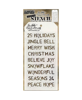 Stampers Anonymous Tim Holtz Christmas Layering Stencil (THS030)