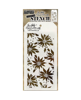Stampers Anonymous Tim Holtz Poinsettia Layering Stencil (THS049)