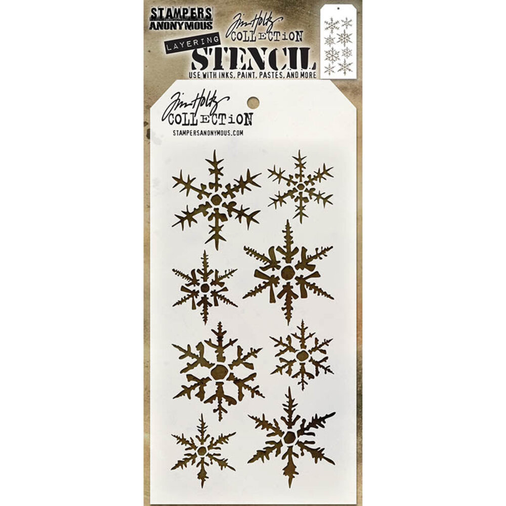 Stampers Anonymous PRE-ORDER Tim Holtz Snowflakes Layering Stencil (THS050) Stampers Anonymous PRE-ORDER Tim Holtz Snowflakes Layering Stencil (THS050)