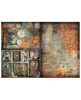 Prima Marketing Inc PRE-ORDER Time Travellers A3 Decoupage Fiber (951474)