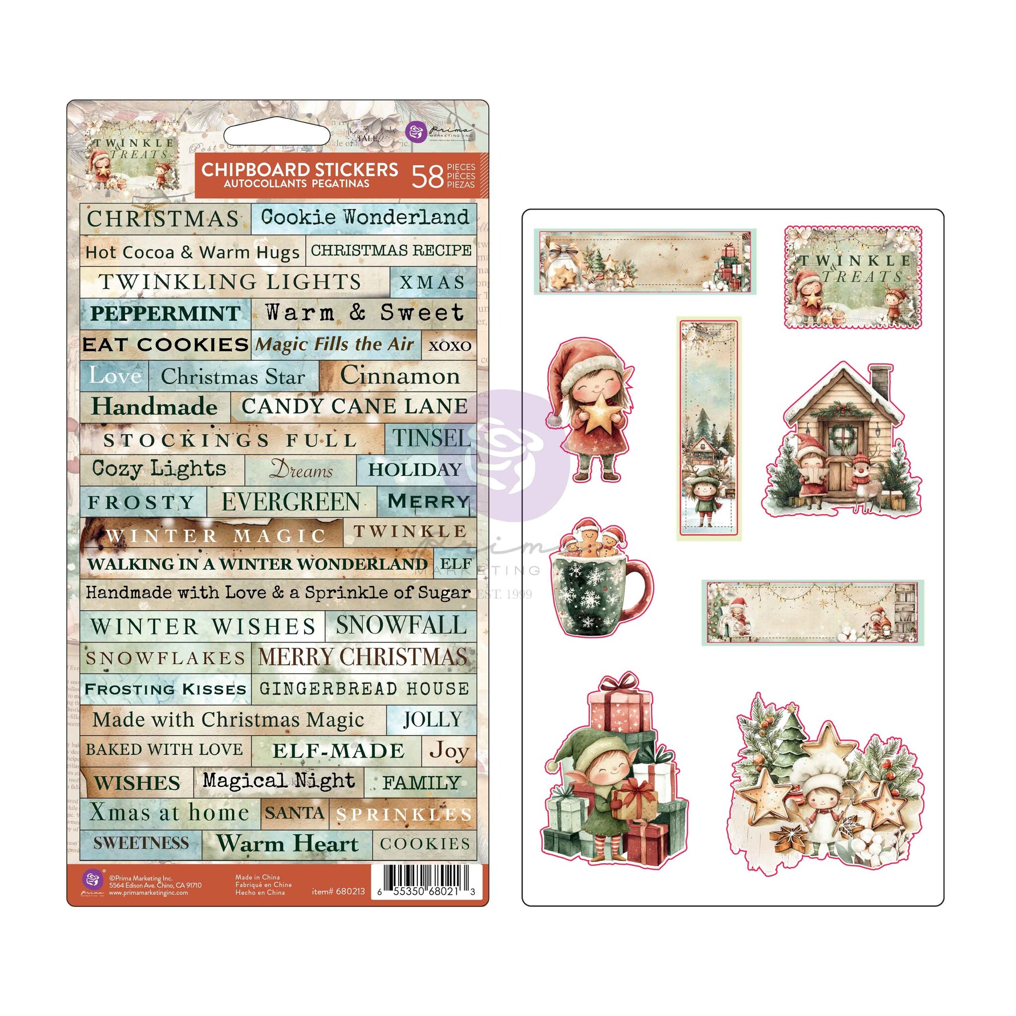Prima Marketing Inc Twinkle & Treats Chipboard Stickers (680213 ...