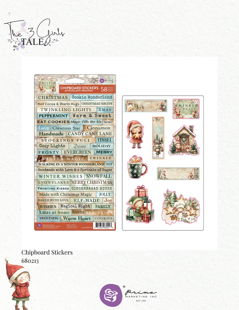 Prima Marketing Inc Twinkle & Treats Chipboard Stickers (680213) Prima Marketing Inc Twinkle & Treats Chipboard Stickers (680213)