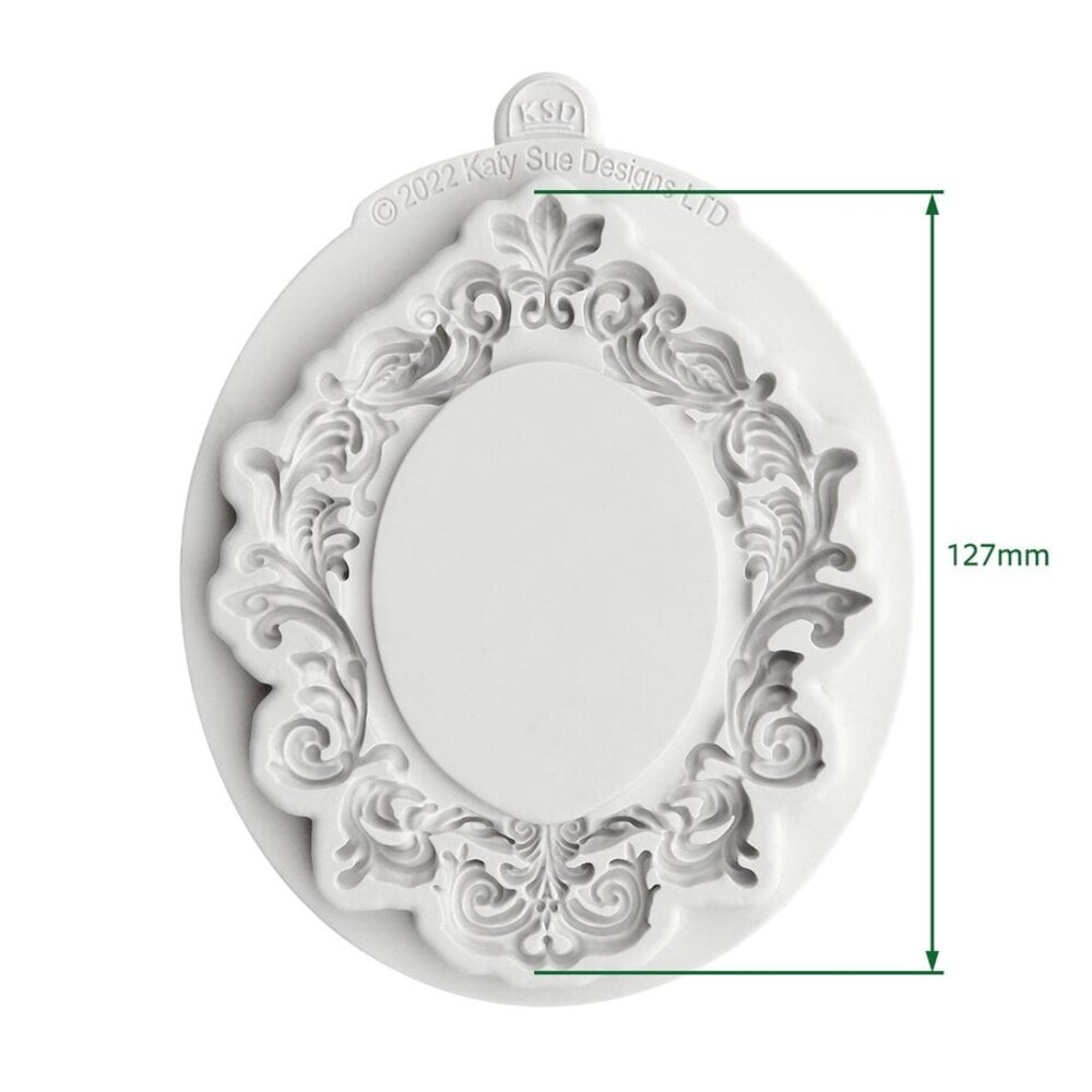 Cosmic Shimmer Silicone Mould Large Oval Vintage Frame (CE0133-CS)