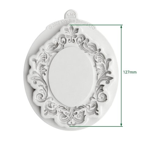 Cosmic Shimmer Silicone Mould Large Oval Vintage Frame (CE0133-CS)