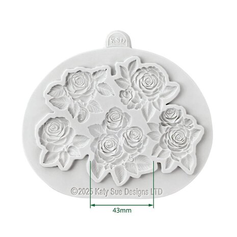 Cosmic Shimmer Silicone Mould Decorative Roses (CE0149-CS)