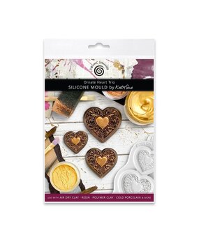 Cosmic Shimmer Silicone Mould Ornate Heart Trio (CE0151-CS)