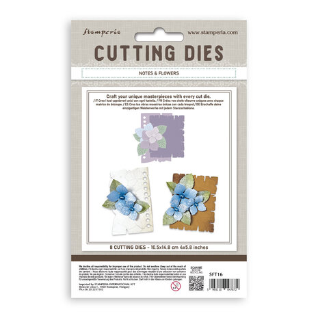 Stamperia Cutting Dies A6 Notes and Flowers (SFT16)