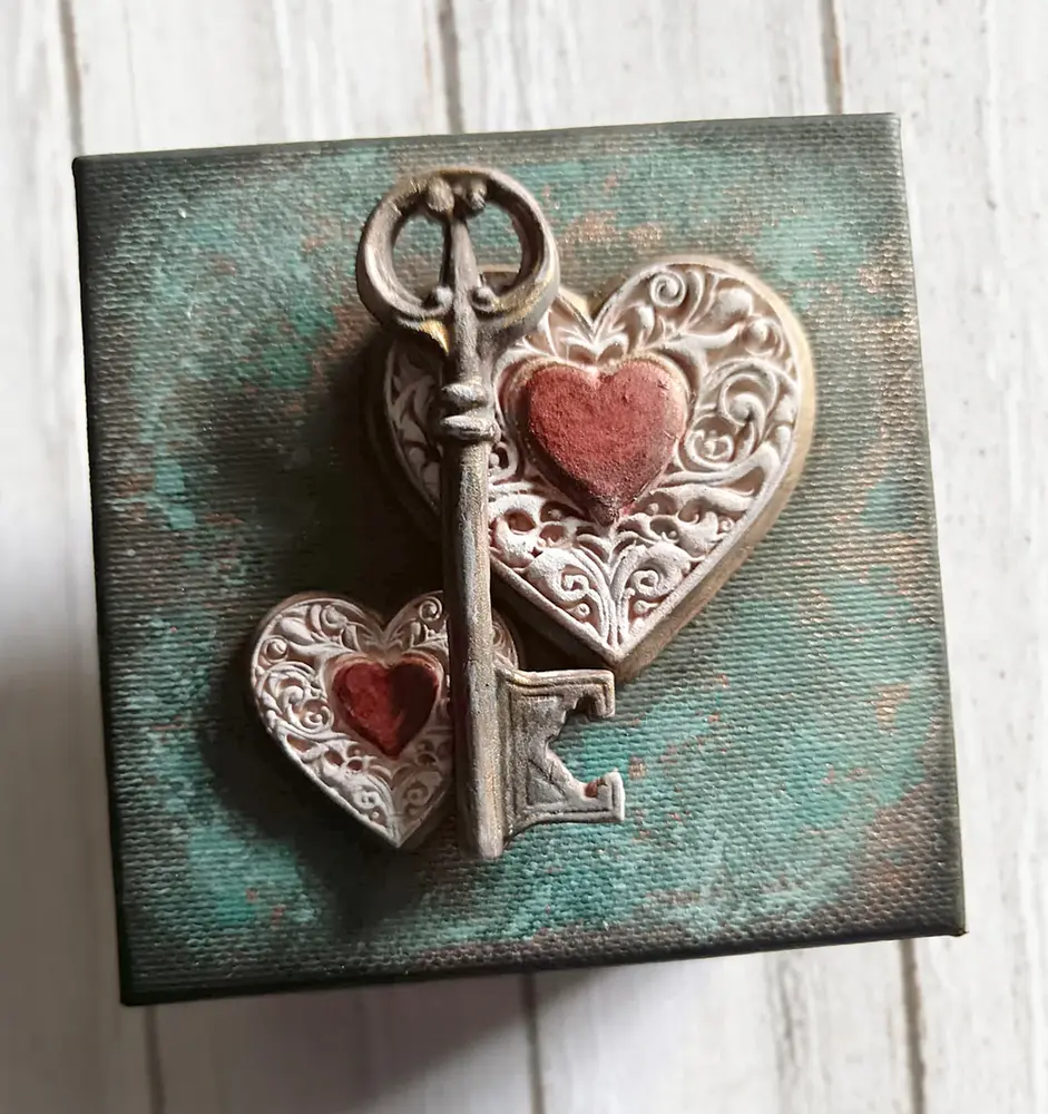 Cosmic Shimmer Silicone Mould Ornate Heart Trio (CE0151-CS)