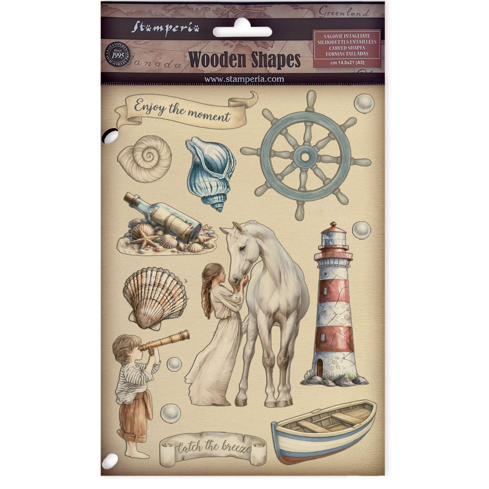 Stamperia Silent Sea Wooden Shapes A5 (KLSP194)
