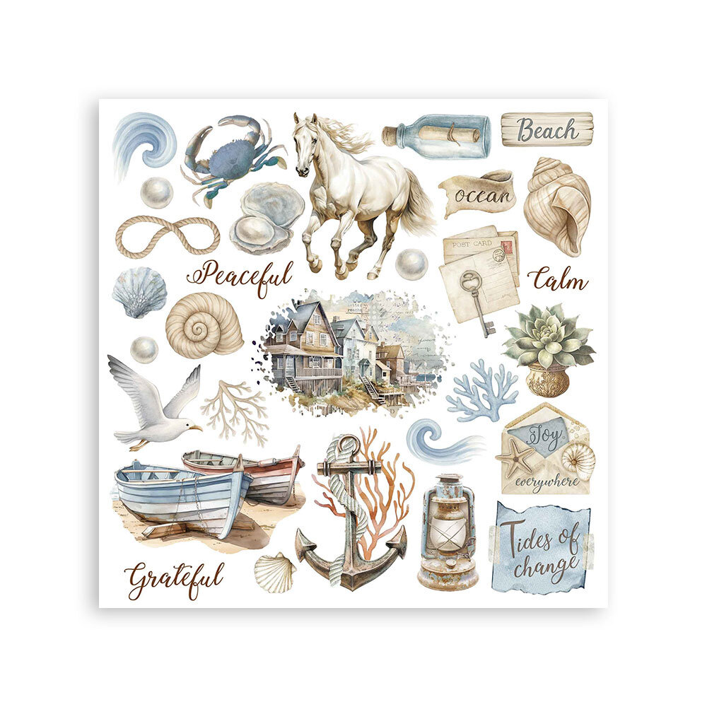 Stamperia Silent Sea 6x6 Inch Rub-On Assortment (DFLRBX06)