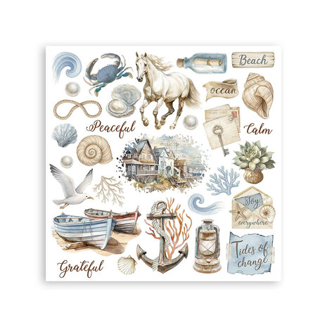 Stamperia Silent Sea 6x6 Inch Rub-On Assortment (DFLRBX06)