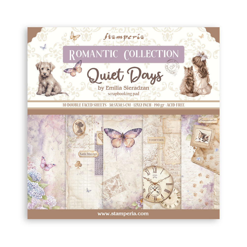 Stamperia Quiet Days 12x12 Inch Paper Pack (SBBL178)