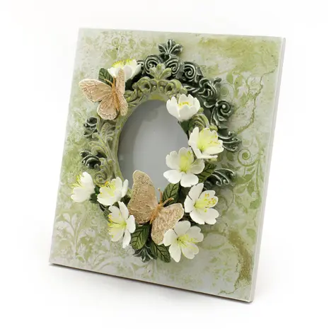 Cosmic Shimmer Silicone Mould Large Oval Vintage Frame (CE0133-CS)