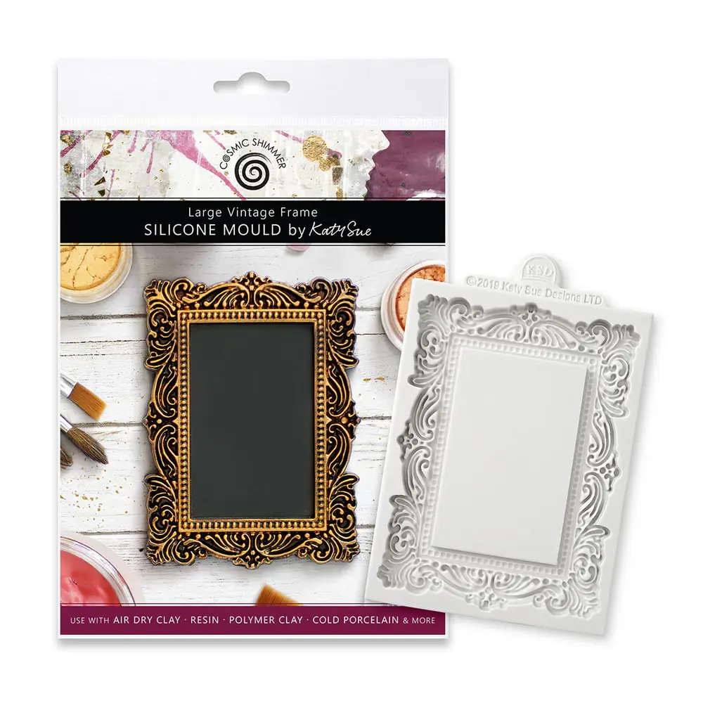 Cosmic Shimmer Silicone Mould Large Vintage Frame (CE0104-CS)