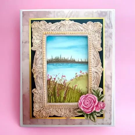 Cosmic Shimmer Silicone Mould Large Vintage Frame (CE0104-CS)