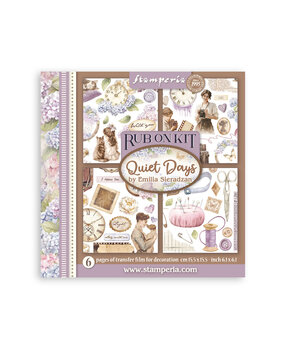 Stamperia Quiet Days 6x6 Inch Rub-On Assortment (DFLRBX01)