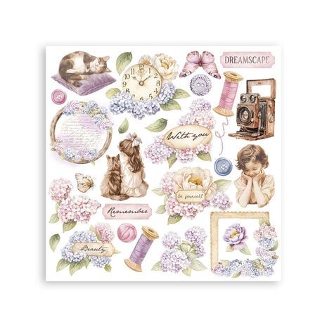 Stamperia Quiet Days 6x6 Inch Rub-On Assortment (DFLRBX01)