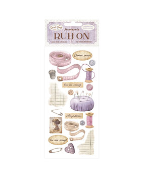 Stamperia Quiet Days Rub-On 4x8,5 Inch Sewing (DFLRB204)