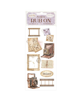 Stamperia Quiet Days Rub-On 4x8,5 Inch Vintage Photography (DFLRB206)